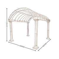 Arched Gazebo 3m x 3m (available in rust or white)