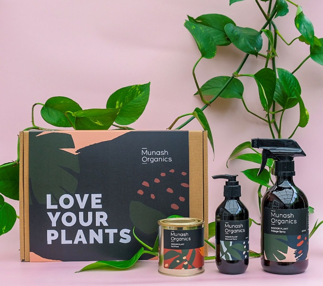 Munash Organics products on shelf