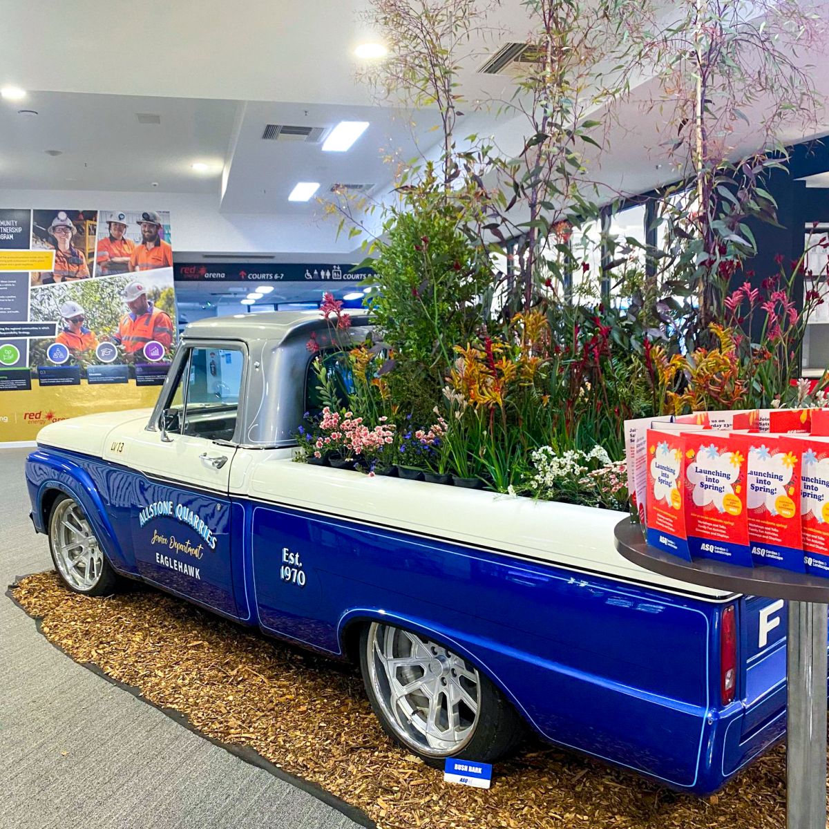 Plants in retro, antique ute