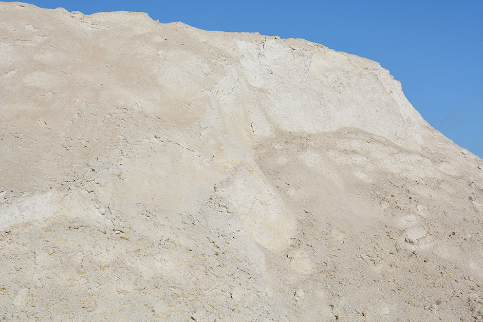 Gypsum stock pile