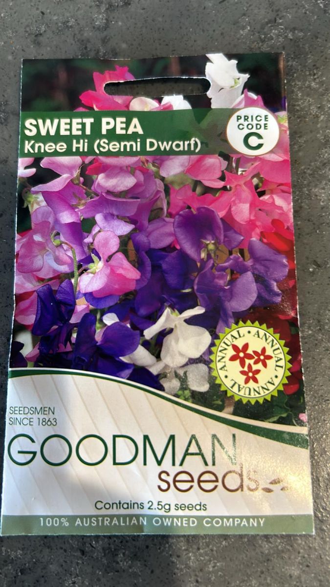 Sweet pea seed packet