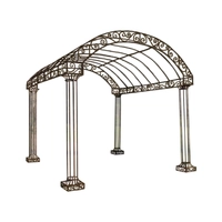 Arched Gazebo in rust 3m x 3m