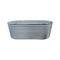 Raised Ovel Galvanised Garden Bed Large