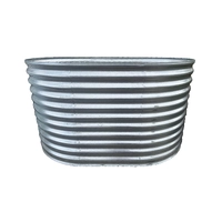 Raised Ovel Galvanised Garden Bed Small